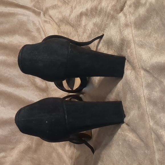 Clarks black suede high heels cushion sole size 9 - Picture 4 of 10
